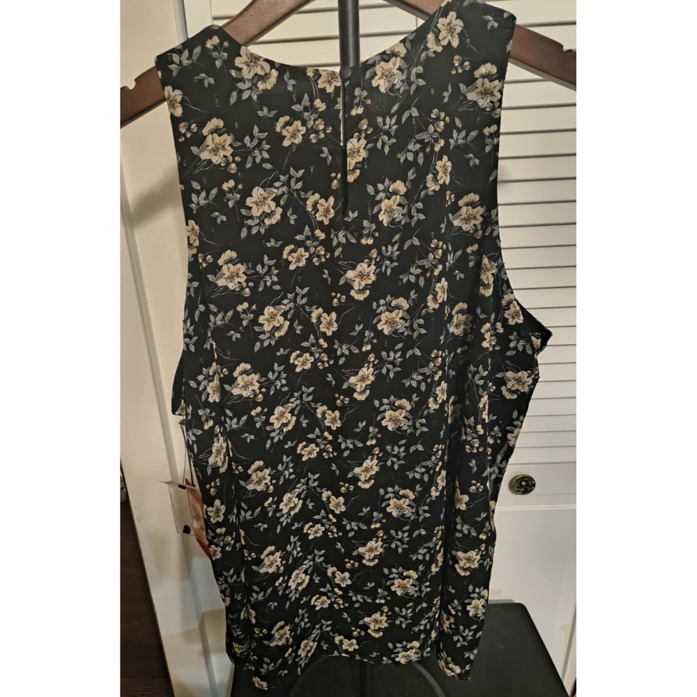 Vince Camuto High Neck Sleeveless Top Women's XL Rich Black NWT - Picture 6 of 14